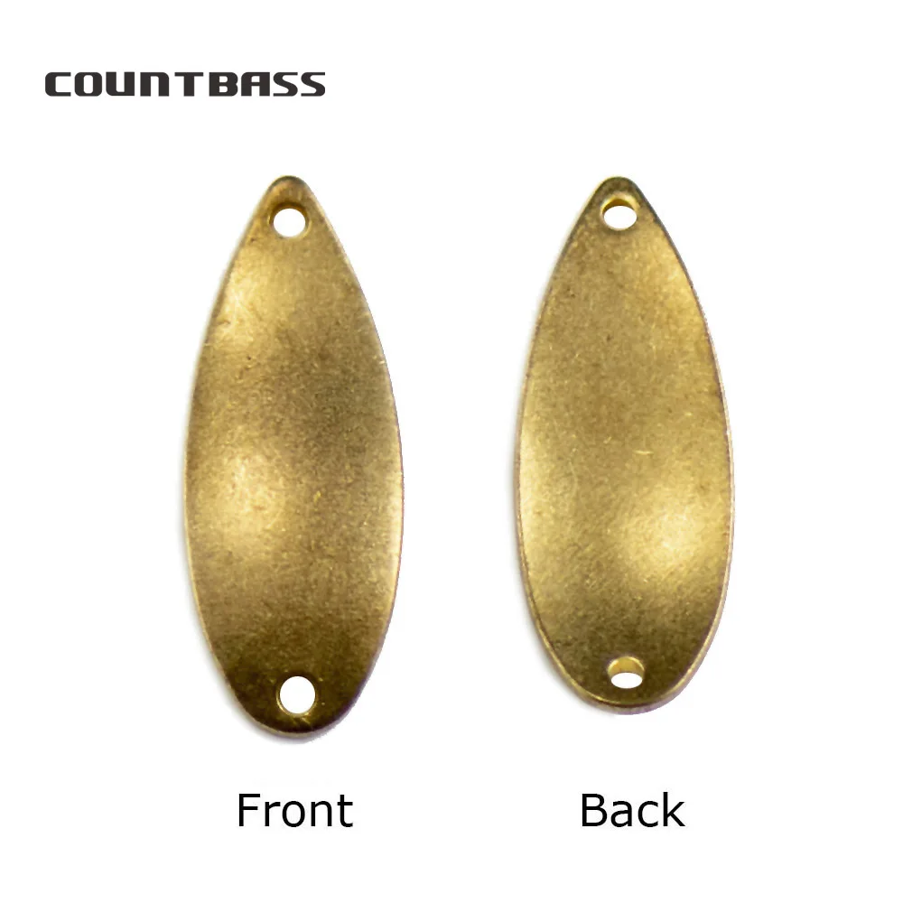 Countbass 50 Uds. Cucharas de pesca de latón Micro salmón en blanco SP012 2,1g (5/64oz), cebos de señuelo para Lucio sin pintar - imagen 5