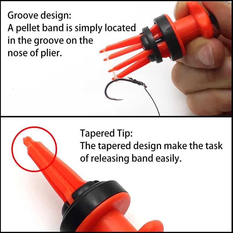 Una persona está sosteniendo un señuelo de pesca con una punta cónica