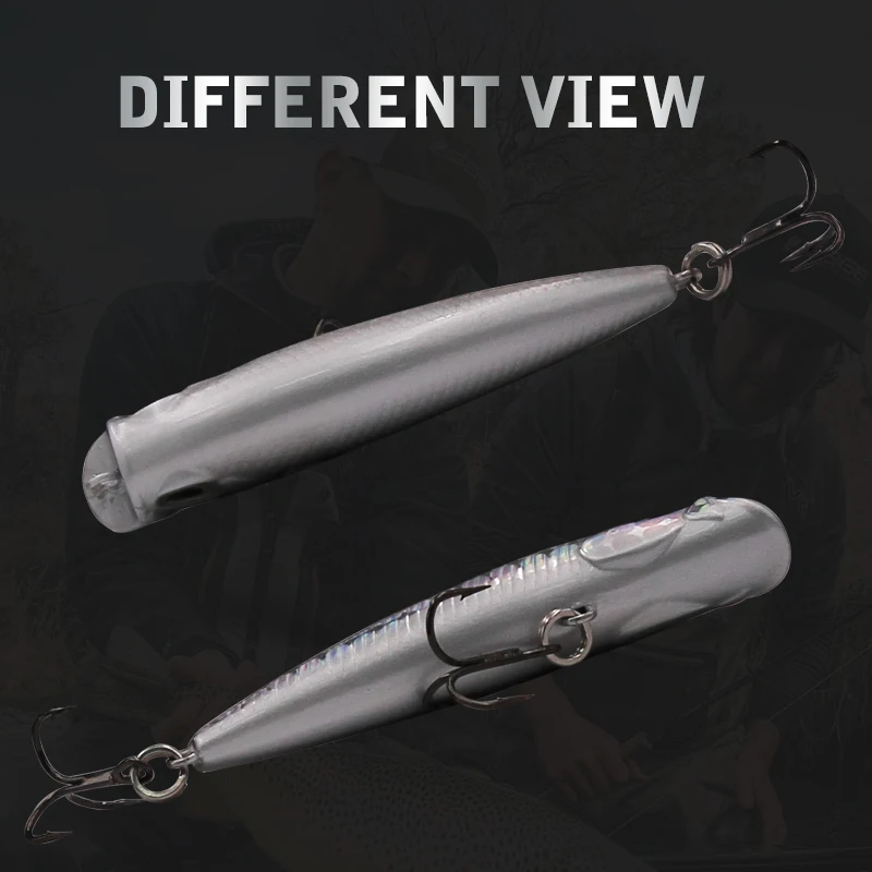 Wondershot B03 48mm 2,5g negro Bass calidad profesional Mini Popper aparejos de pesca Minnow anzuelos de níquel negro todo para pescar - imagen 3