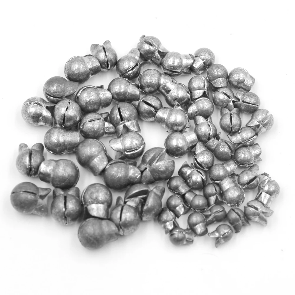 MNFT 20 piezas 1B-6B mordida peso de plomo pesca roca plomo hundimiento giratorio redondo plomo auxiliar pesca de carpa plomos aparejos de tiro dividido - imagen 3