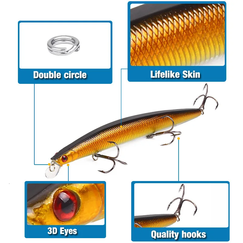 Señuelo De Pesca Minnow, peso 18,5 cm/23g, cebo Mino De lubina, Jerkbait, Señuelos De agua salada, señuelo De curricán, Articulos De Pesca Isca Artificial - imagen 4
