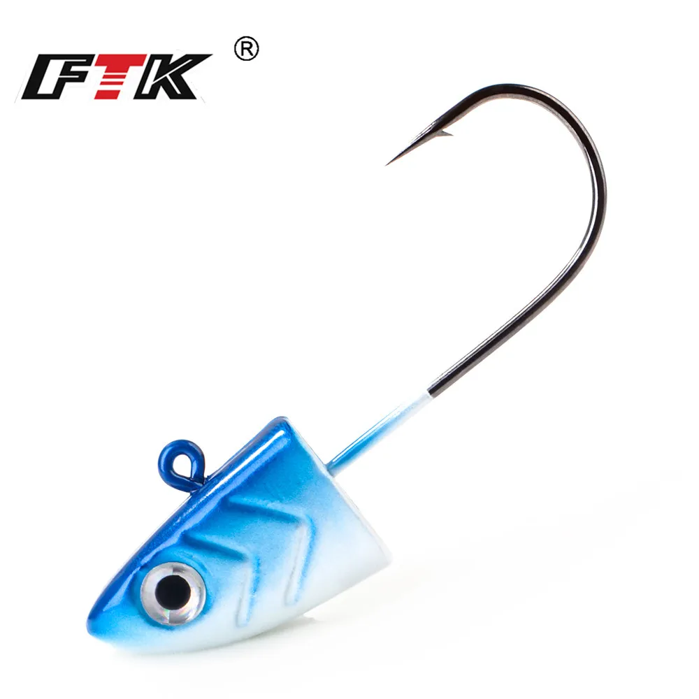 FTK-señuelo de pesca de pececillos negros, cebo suave de Lucio, sábalo de pesca de lubina, código de barco, 5g/12g/ 25g, 9 colores - imagen 3