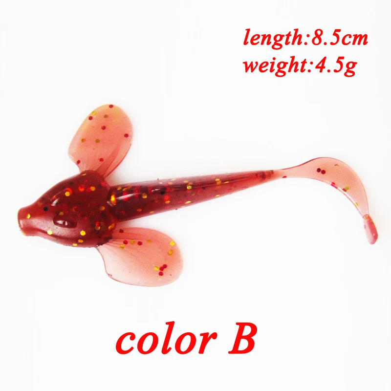 POETRYYI-señuelo suave de pesca, 4,5g, 85mm, 1 ud./lote, Swimbait, conjunto de gusanos de cola, cebos de pesca para agua salada/dulce - imagen 3