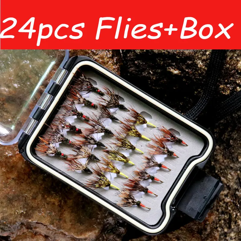 24PCS Flies in Box