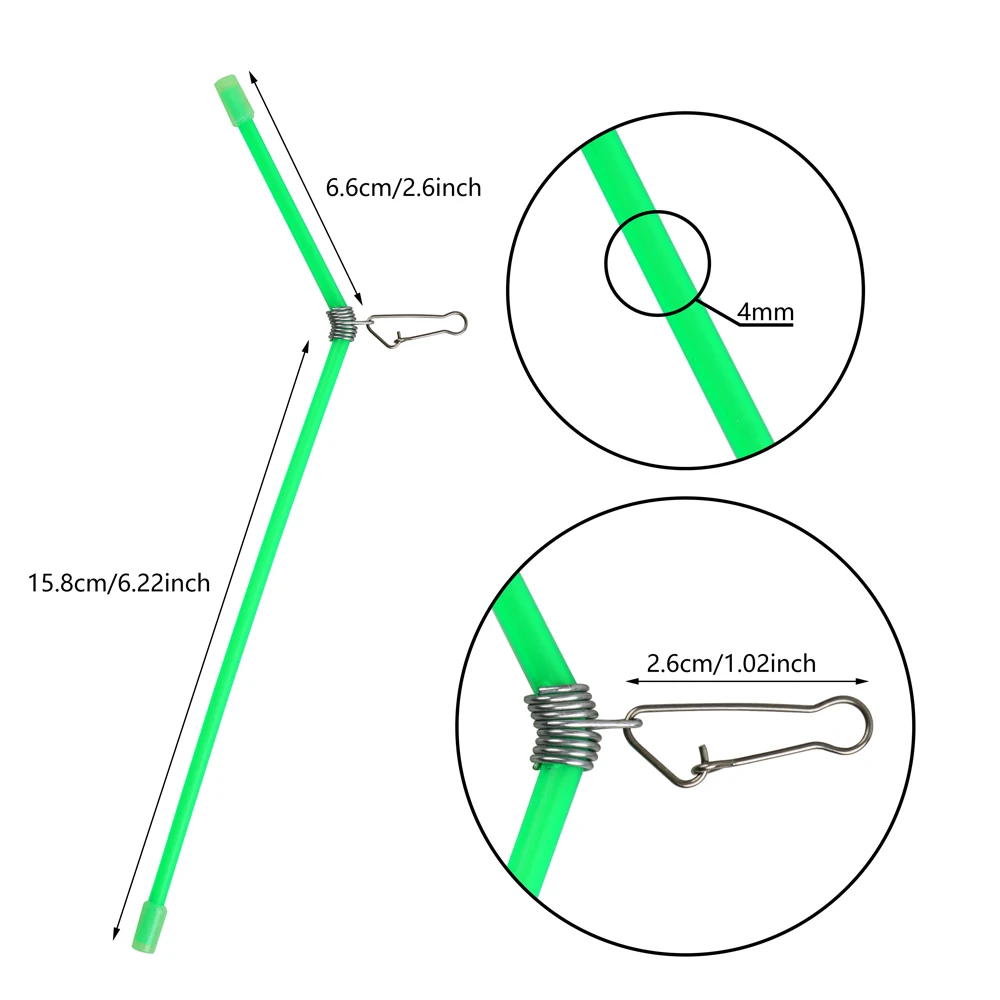 Alimentador antienredos de 15 piezas para pesca, Conector de equilibrio de tubo con broche giratorio, accesorios de aparejos de pesca marina de latón - imagen 2
