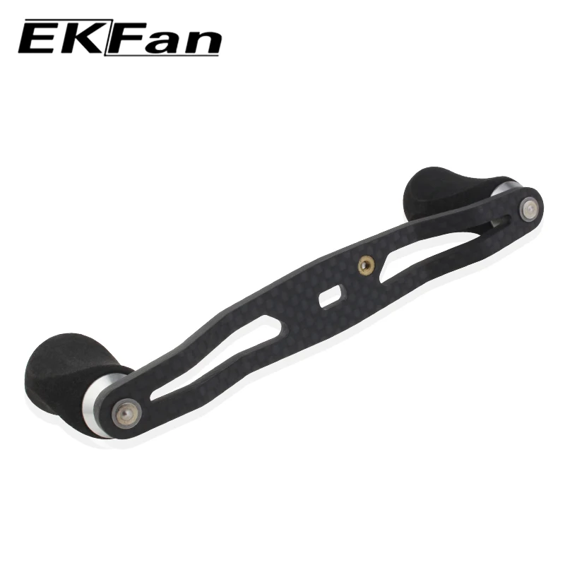 EKfan 7*4/8*5mm fibra de carbono 120MM mango de carrete de pesca y perillas de EVA para piezas de balancín de carrete de pesca Baitcasting - imagen 5