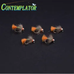 Plantilla de oreja de liebre, moscas de insectos para trucha SteelHead 14, 4 Uds. #   Fregadero rápidamente gancho sin púas punto perfecto pesca con mosca moscas ninfa moscas