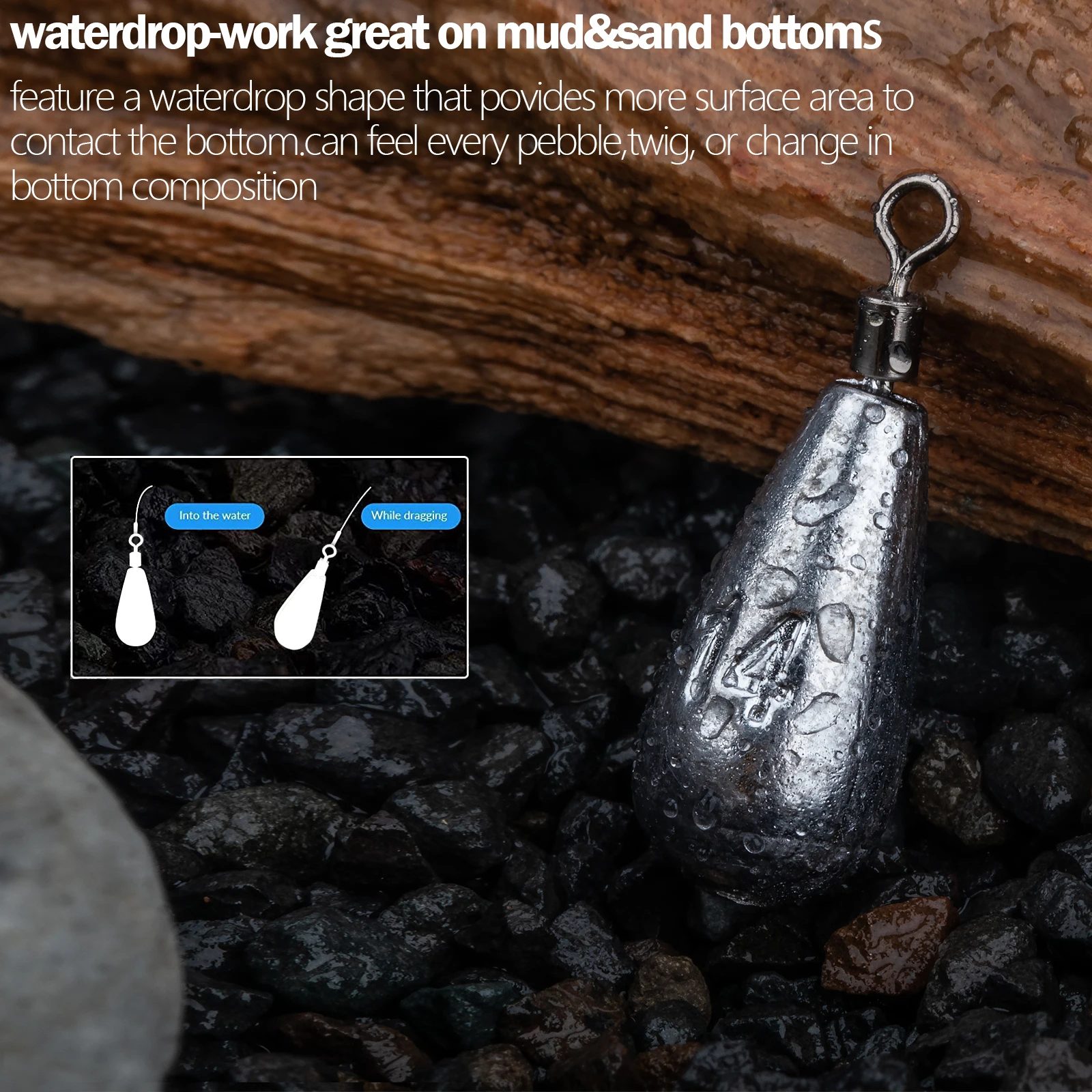 THKFISH-Kit de plomos de pesca, 28 Uds., 3,5g, 5g, 7g, 10g, 14g, juego de plomos de caída de agua, pesas de pesca de agua dulce, Dropshot - imagen 2