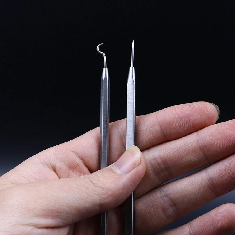 8 unids/set nuevo diseño superior Kit de herramientas para atar moscas combo de herramientas auxiliares incluyen pinzas y pinzas antiestáticas y bodkins para atar moscas - imagen 2