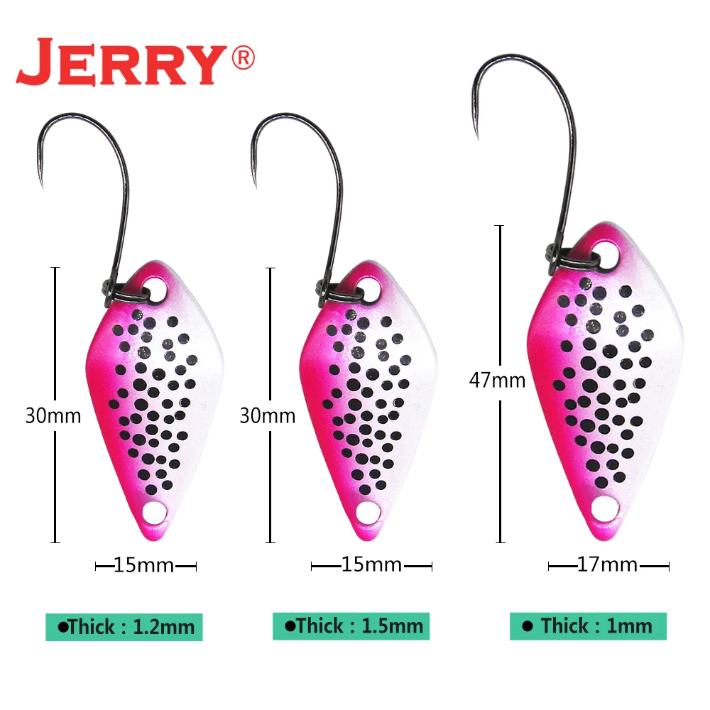 Jerry Aquarius-señuelos tipo cuchara para pesca de trucha, Micro área, alta calidad, 1,9g, 2,3g, Wobbler Artificial, señuelo duro para perca de lubina - imagen 3