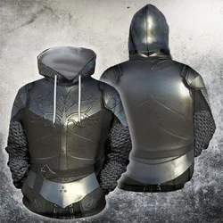 Sudadera 3D caballero medieval unisex para cosplay y disfraces