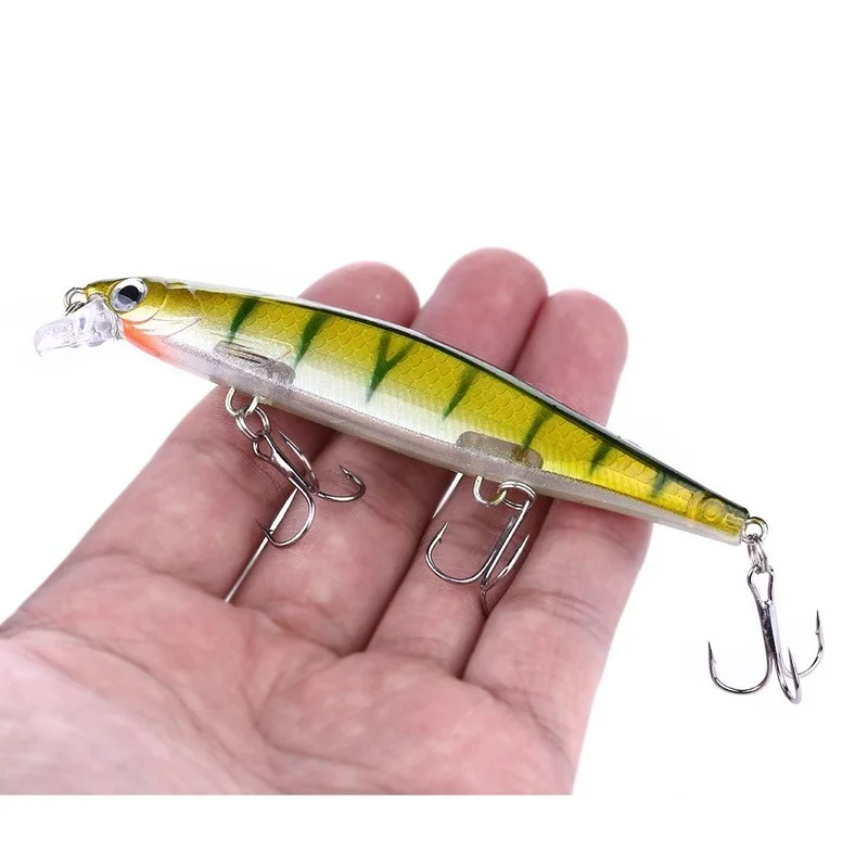Señuelo de pesca de lubina, cebo duro flotante, Crankbait, pececillo, aparejos de pesca de Lucio, 110mm, 13g - imagen 2