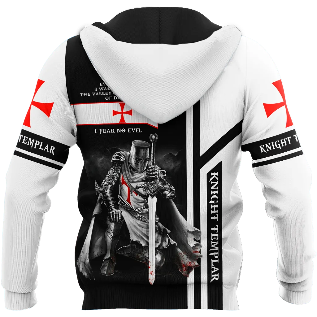 Sudadera pesca casual Brave Knight Templar con capucha 3D - imagen 2