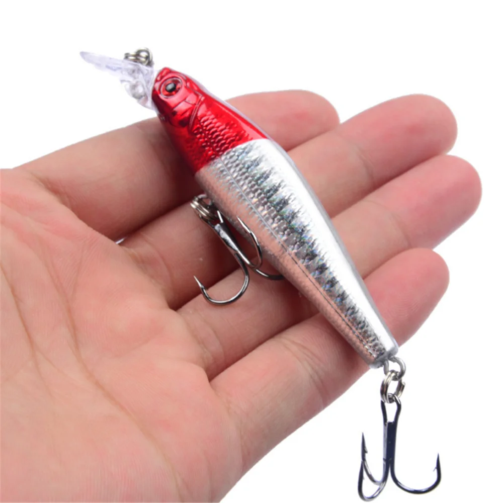 1Pcs Minnow Fishing Lure 80mm 9g Floating Plastic Bait Hard Crankbait Wobbler Tackle 3D Eyes Swimbait Bass Carp Fishing - imagen 4