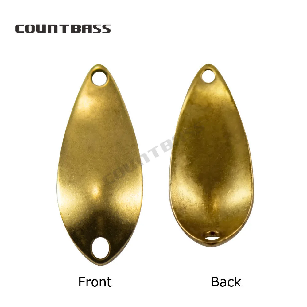 COUNTBASS 50 Uds. Cucharas de pesca de salmón de latón en blanco 2,5g (3/32oz) Área de trucha giratoria señuelos de pescador sin pintar - imagen 3