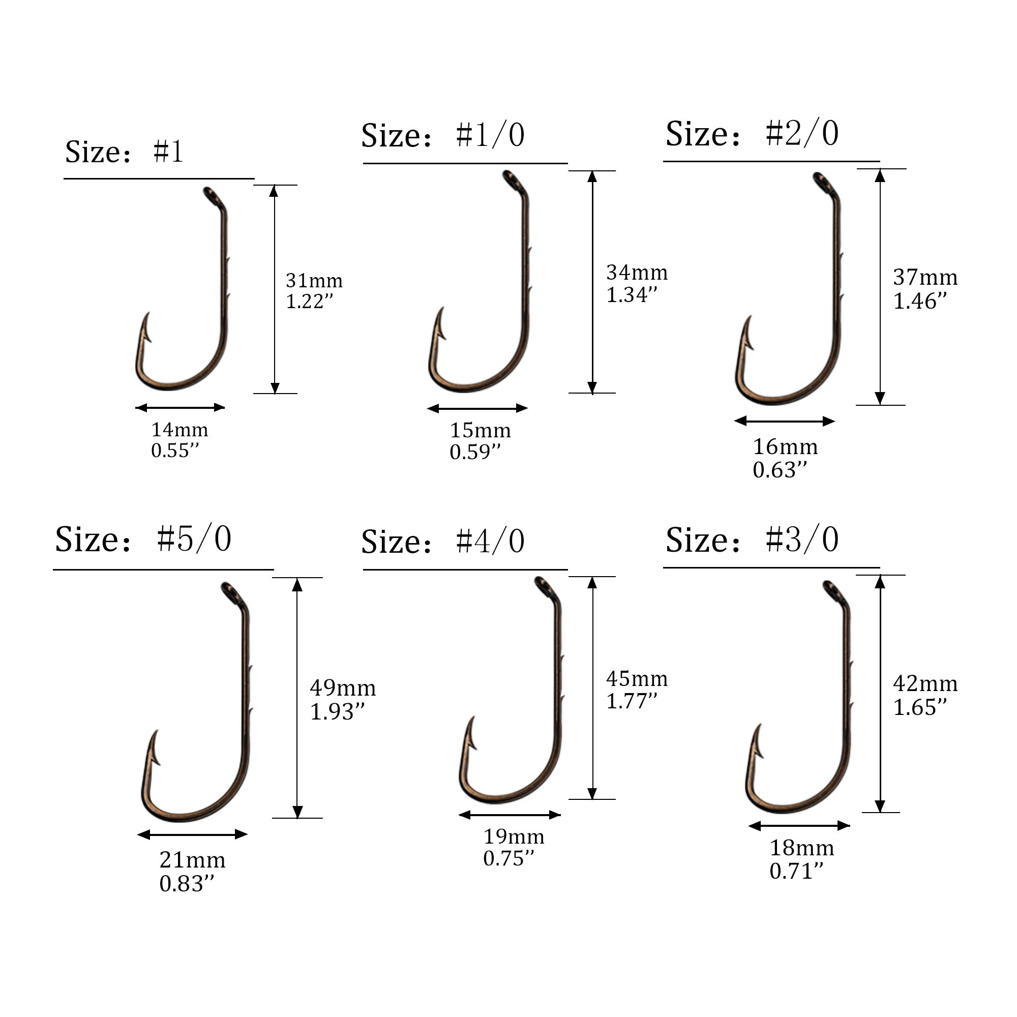 THKFISH Kit de anzuelos de pesca Baitholder de 60 piezas # 1- # Gancho de púas de acero rico en carbono 5/0, vástago de pico, soporte para cebo vivo, ganchos de gusano - imagen 2
