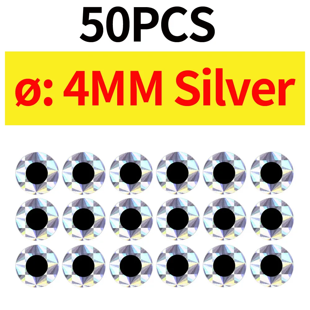 50pcs 4MM Silver