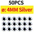 50pcs 4MM Silver