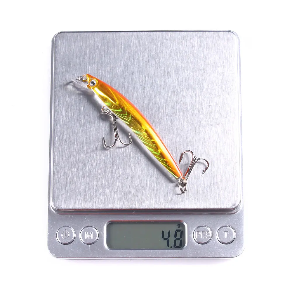 HENGJIA 1 pieza 8cm 5g Minnow señuelo de Pesca 5 colores cebo duro Artificial Swimbait Pesca carpa lubina aparejos de Pesca productos de Pesca - imagen 5
