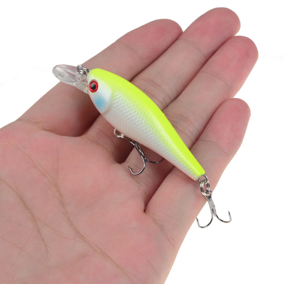 Señuelo de pesca flotante Minnow Wobblers 6,5 cm 4,8g Crankbait cebo Artificial duro lucio trucha carpa pesca 3D ojos pesca - imagen 3
