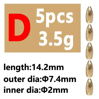5pcs D type 3.5g
