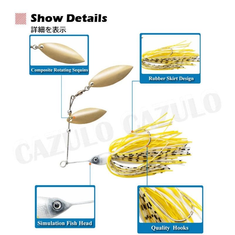 Accesorios de pesca Spinnerbait que se hunden, señuelo Isca Artificial, peso 13,5g 9cm, cebos, cuchara Wobblers, productos para aparejos de carpa Leurre - imagen 4