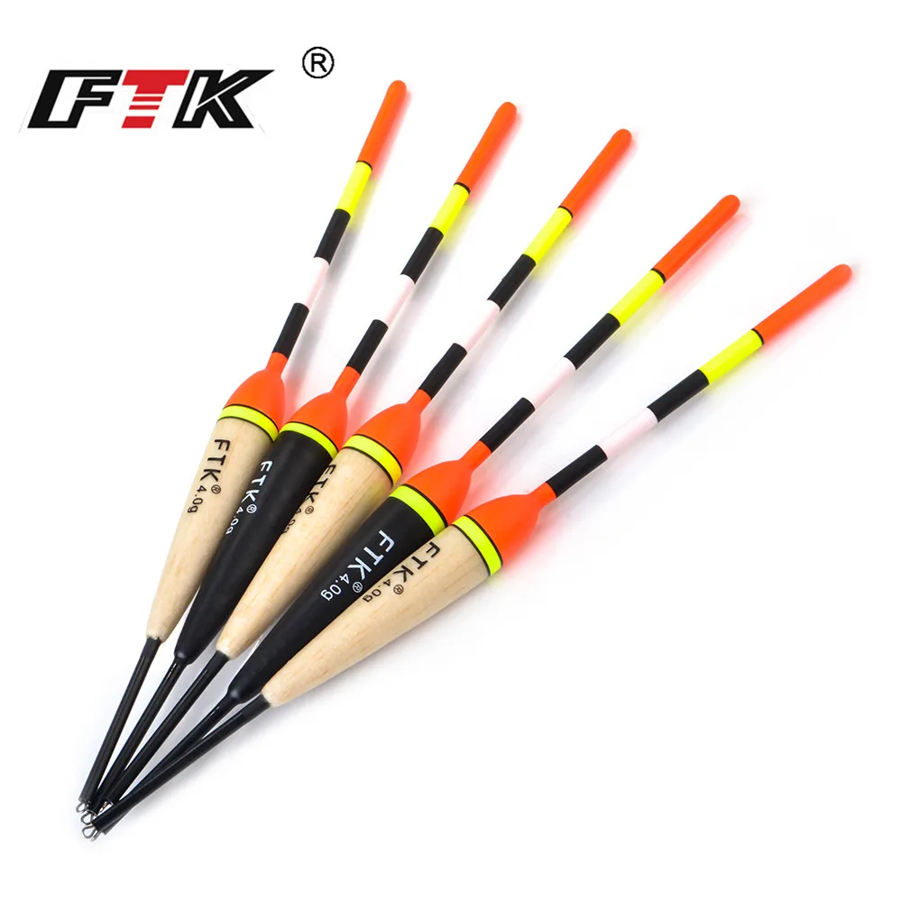 FTK-Fir Light On The Dark, 5 unids/lote, longitud del flotador de pesca 19-23cm, peso del flotador 2g-6g para pesca de carpa