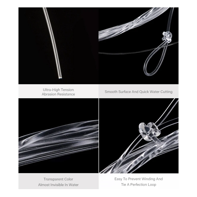Mosodo-línea de pesca con mosca de líder cónico, 5 unidades, 12 pies, 15 pies, 0X/1X/2X/3X/4X/5X/6X/7X, con línea de nailon transparente de bucle - imagen 2