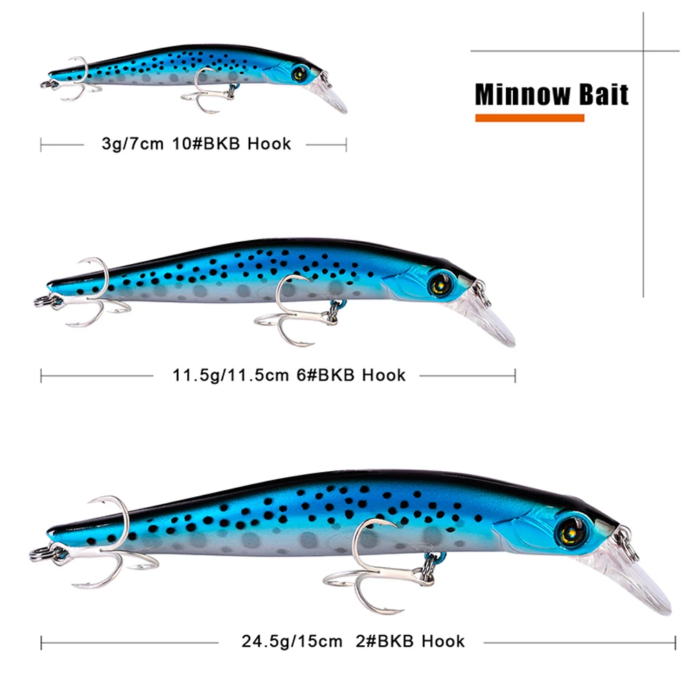 SIECHI-señuelo de pesca con anzuelos BKB, señuelo para pececillos, G-24 3g-11.5. 5g - imagen 5