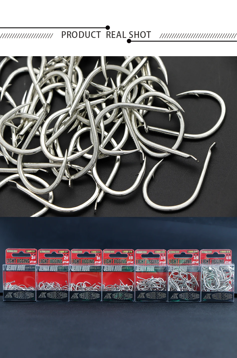 JK Anzuelos ligeros – Pack económico para pesca con vinilo - imagen 5