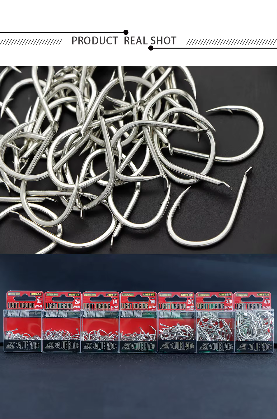 JK Anzuelos ligeros – Pack económico para pesca con vinilo - imagen 5