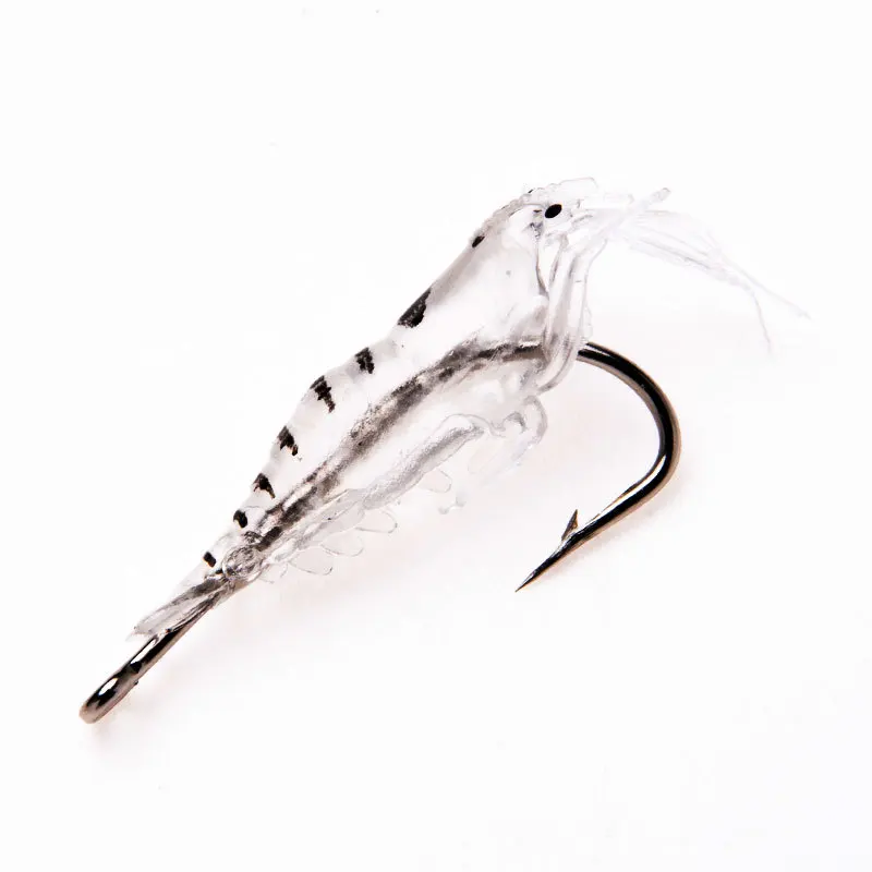 Cebos de silicona suave para pesca de camarón, cebos artificiales suaves de varios colores, 4,5 cm/1g, sin gancho, aparejos de pesca de mar, 5-10 unids/lote - imagen 2