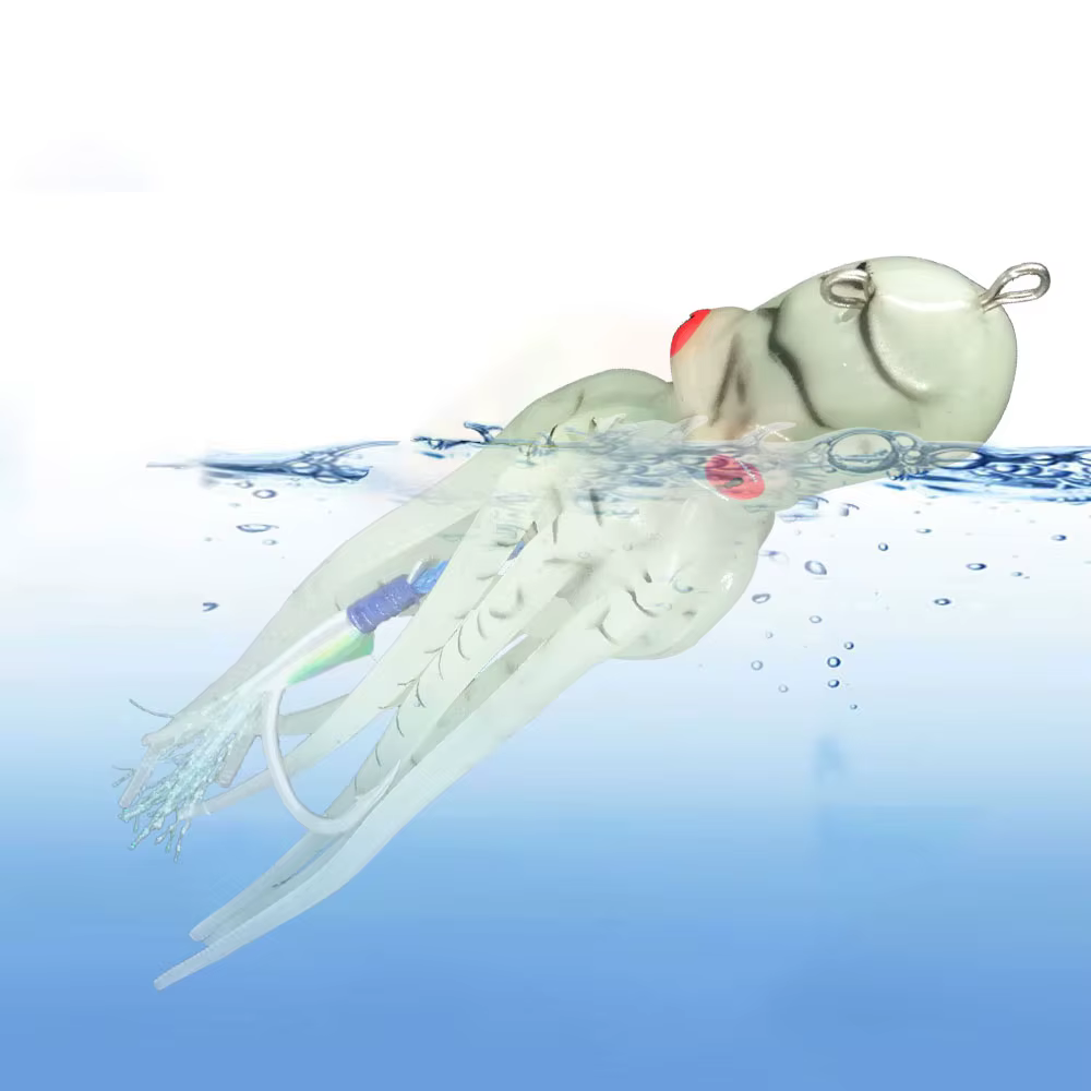 Cebo de arrastre por chorro de tinta Calamar, 60g, señuelo UV, pulpo, falda de Calamar, Pesca de arrastre, Marlin, barco de atún, Leurre, 1 unidad - imagen 3