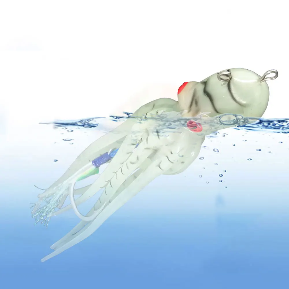 Señuelo de Calamar de 60g, cebo de arrastre de tinta de pulpo, Calamar UV, falda de Calamar, Pesca de arrastre, Marlin, atún, barco, Pesca Leurre, 1 unidad - imagen 2