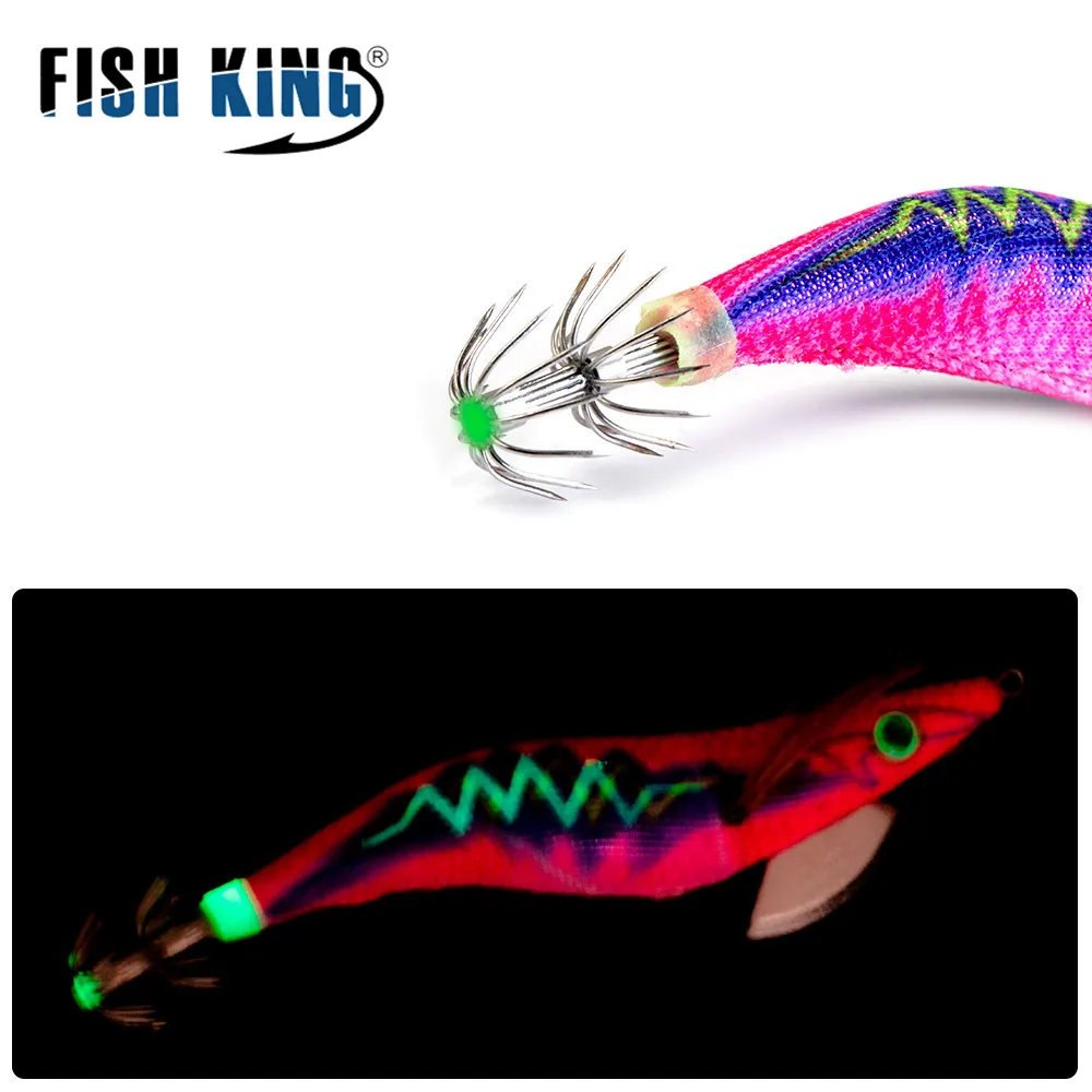 FTK 2.0/2,5/3,0/3,5 #   Cebo duro luminoso plantilla de calamar señuelo de pesca de mar 8g-19.5g pulpo camarón sepia calamar anzuelo Rig - imagen 4