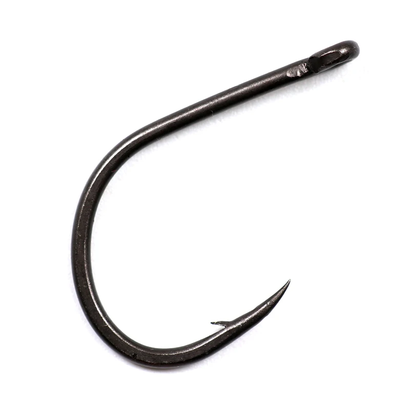 Bimoo-anzuelos de pesca de carpa, anzuelos de carpa con punta de vaso, de acero al carbono, color negro mate, 100 unidades - imagen 3