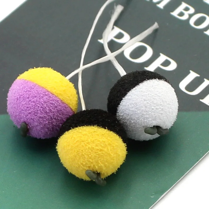 Boilies Sin Marca mostrando su diseño de espuma y doble color para pesca efectiva