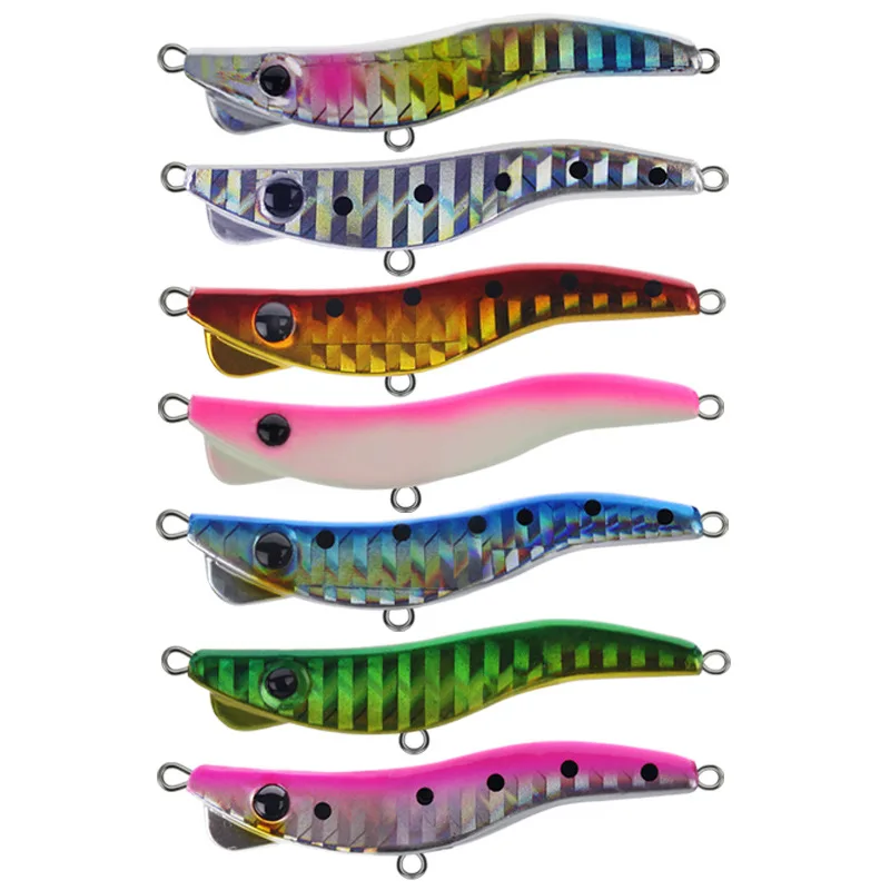 Jigbait-señuelo de pesca de camarón, señuelos artificiales de hundimiento de fundición larga, Mini Jigs de Metal, 16g, 19g, 28g, 40g, cebo duro, 1 pieza, venta - imagen 5