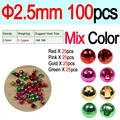 100pcs 2.5mm Mix