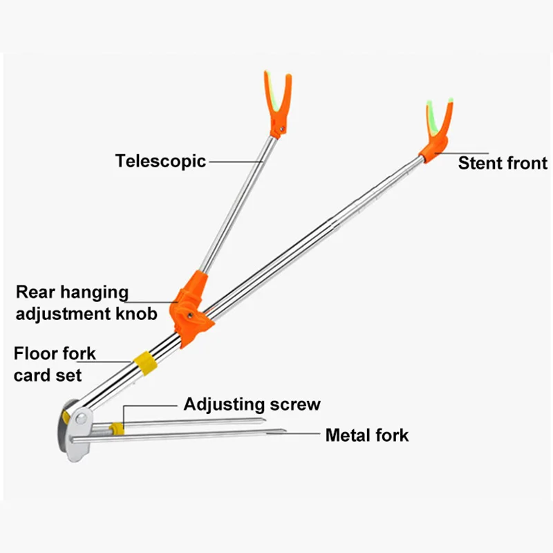 Soporte retráctil para caña de pescar, caja de acero inoxidable, silla de pesca, equipo de aparejos de pesca XA682G - imagen 5