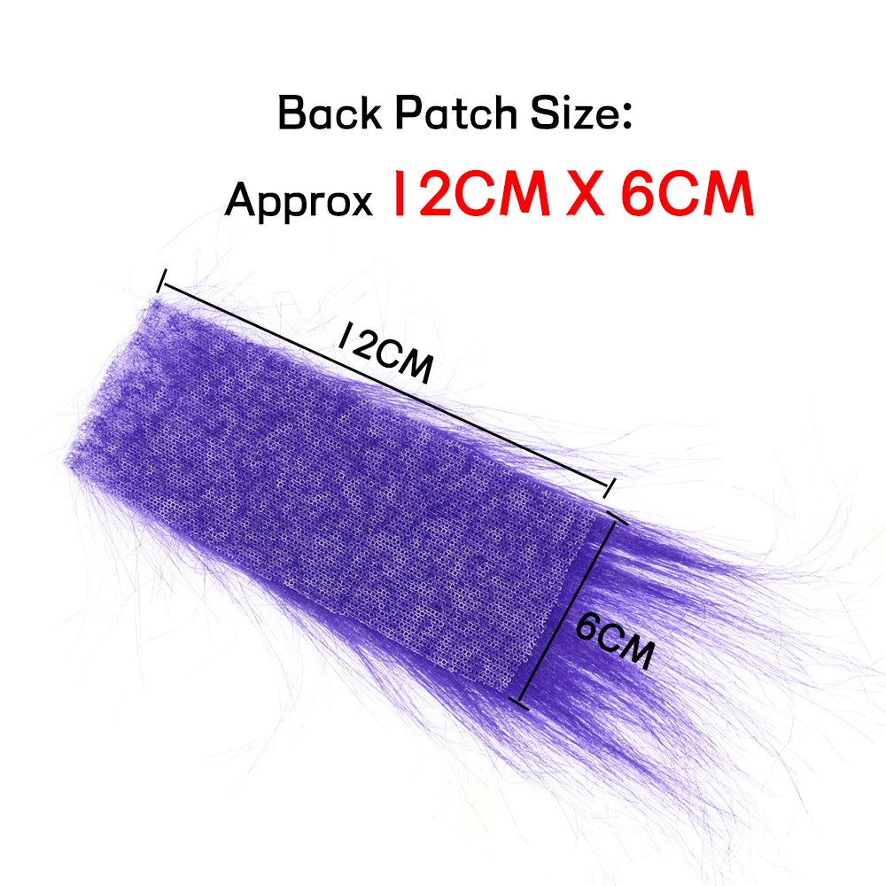 Bimoo, 2 uds., 12x6cm, suave, largo y peludo, artesanía Artificial, materiales para atar moscas de piel, fibras esponjosas para cola de serpentina, señuelos para moscas de agua salada - imagen 3