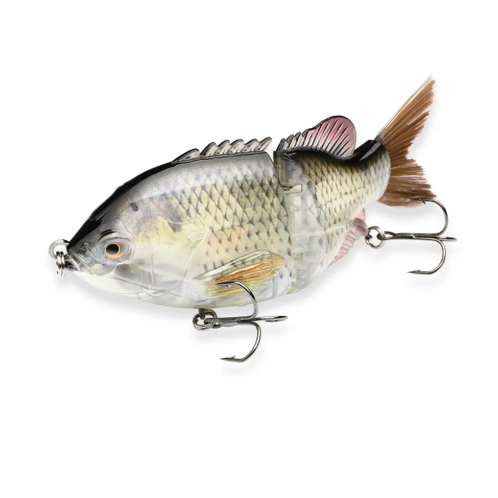 Señuelo grande multiarticulado Swimbait Glide, 2 segmentos, 15cm, 58,3g, Lucio, muskkie, Walleye, lubina, cola de cepillo, pesca de hundimiento en el mar - imagen 3