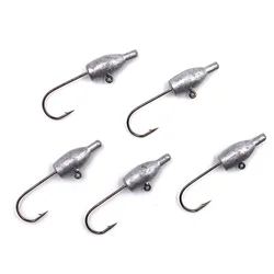 Hoofd Jigs Haak 1.4g 1.8g 2.5g 3.5g maat Ronde Bal Jig Hoofd Haak Weedless Lange Schacht secundaire haken Voor Zachte Worm Vishaken