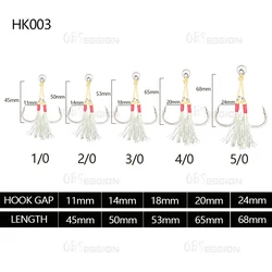 Anzuelo Doble Asistencia OBSESSION KH003 – Acero inoxidable para jigging