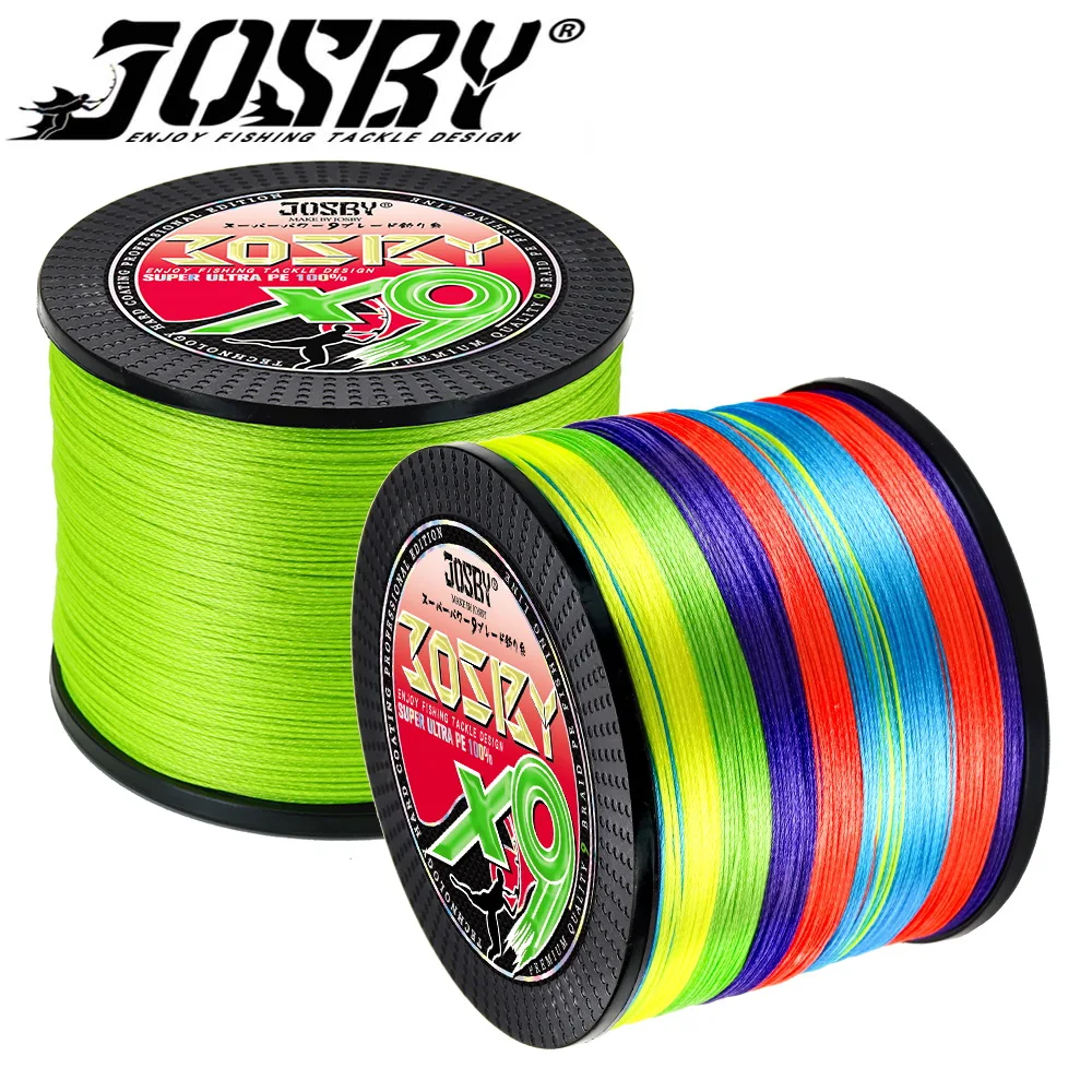 JOSBY-sedal trenzado para pesca en agua salada, 9 hebras, 100/300/500m/1000M X9, 22LB - 100LB PE 9 - imagen 2
