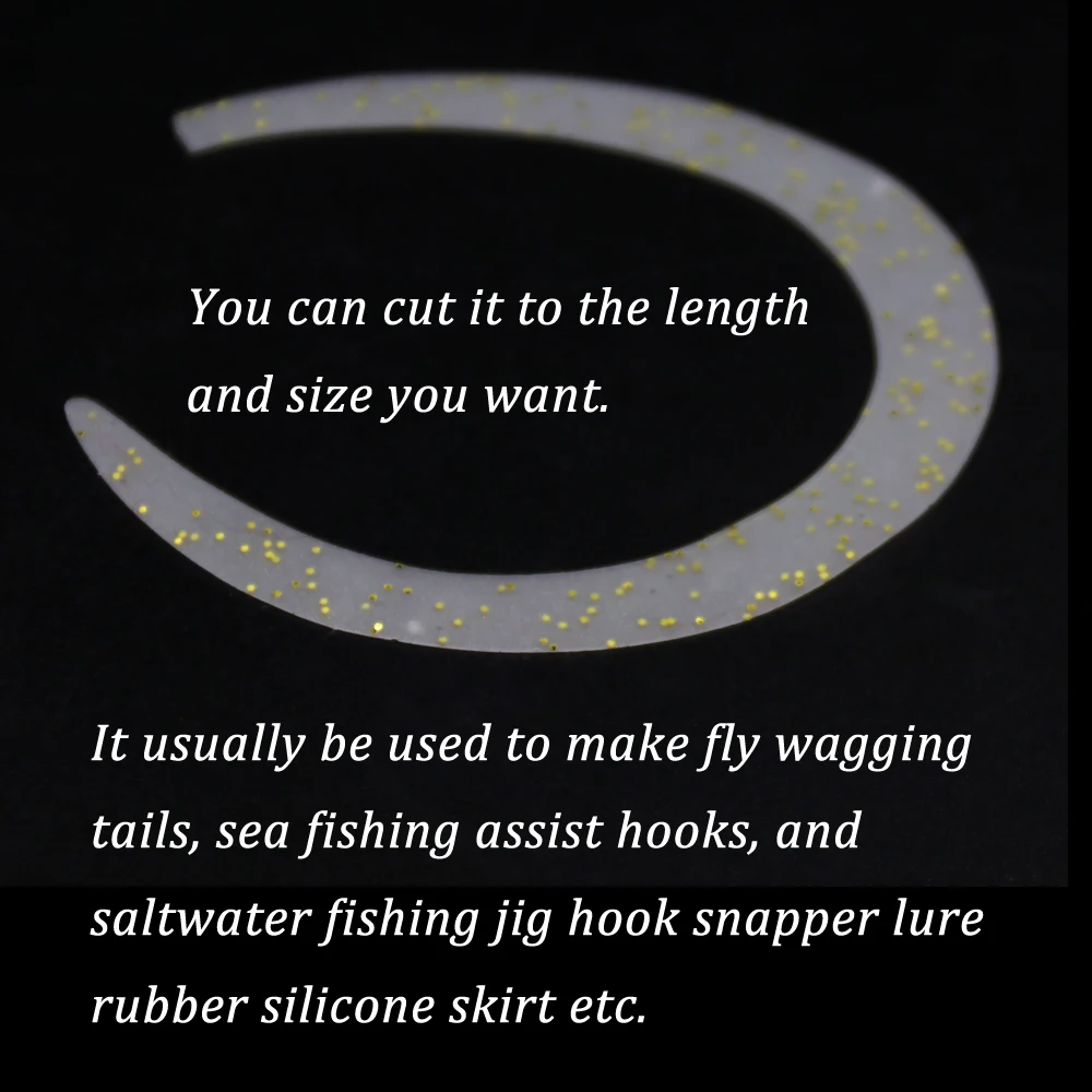 Bimoo-Lámina de silicona para pesca con mosca, 5 unidades, 12x20cm, 0,3mm, Material para atar señuelos - imagen 4