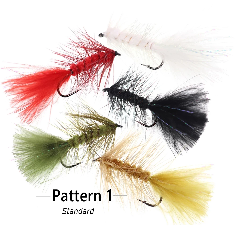 Bimoo-Señuelos de Pesca con cabeza de latón para Lucio, trucha arcoíris, Señuelos de Pesca cebo, color rojo y negro, 6 uds. - imagen 2