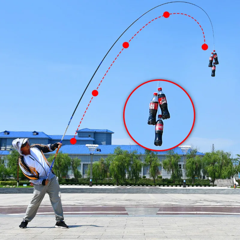 Caña De pescar De fibra De carbono, aparejos De Pesca duros, 12H, Taiwán - imagen 5