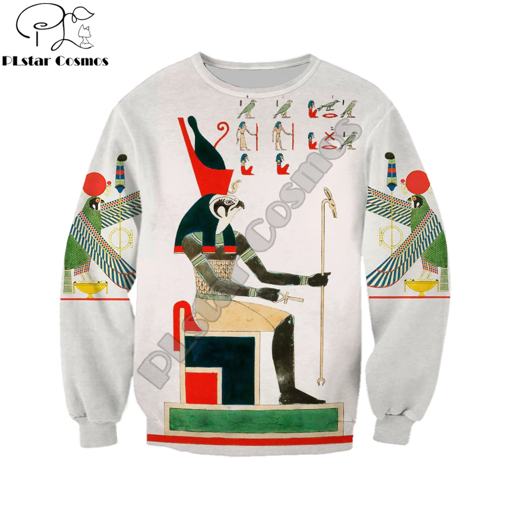 Sudadera con capucha con estampado 3D de Ojo egipcio de Horus para hombre, Sudadera con capucha de moda Harajuku, chaqueta de calle, sudaderas con capucha Unisex de otoño KJ678 - imagen 2