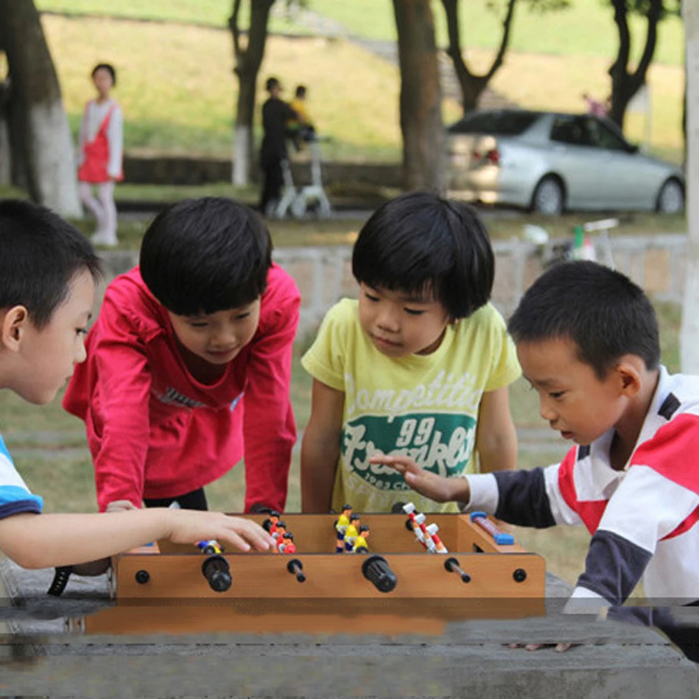 Mini mesa de madera para niños, máquina de fútbol, juguetes de fútbol para acampar al aire libre, herramientas de senderismo, entretenimiento, juego de interior, regalo - imagen 5